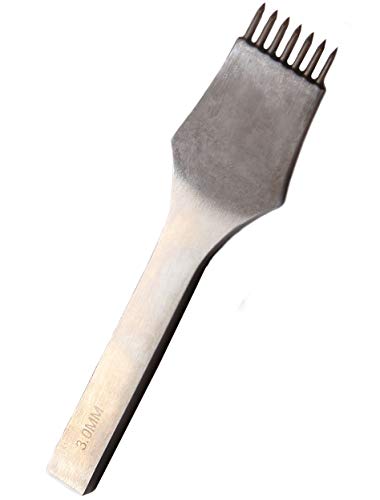 サイズ：3mm 7歯 Active Island 丸目打ち レザークラフト ツール 工具鋼 打ち具