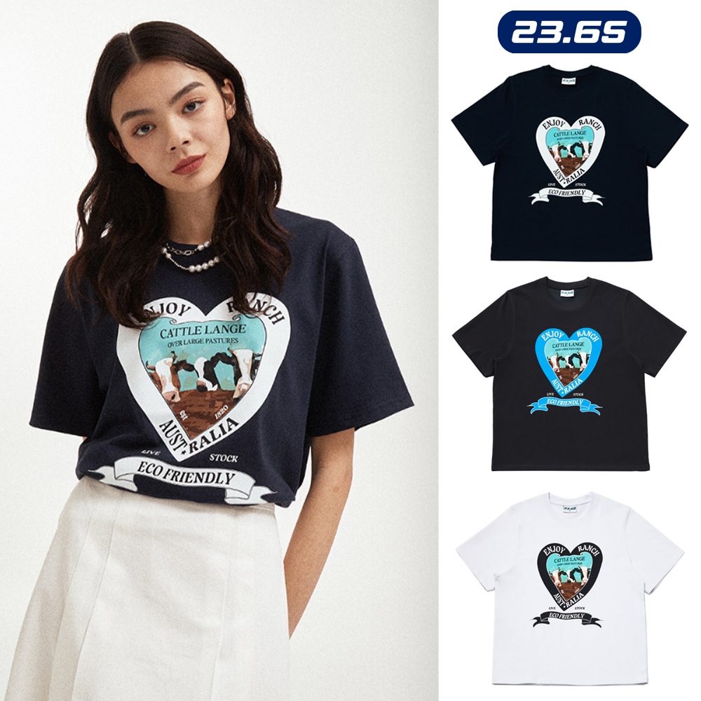 [23.65] HEART T-SHRIT
