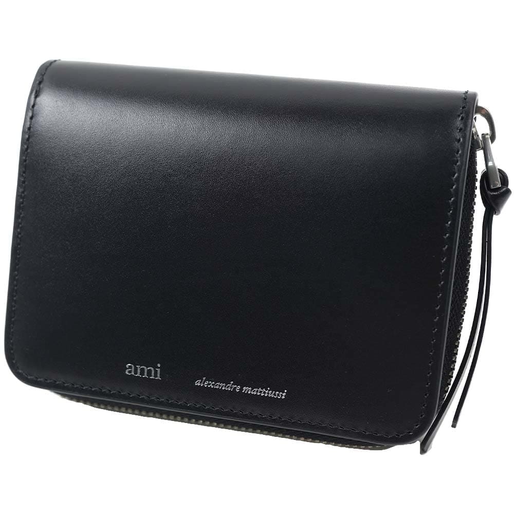 アミ アレクサンドル マテュッシ 財布 二つ折り財布 メンズ ブラック NOIR BLACK/001 ami alexandre mattiussi USL001.801 001 USL001-80