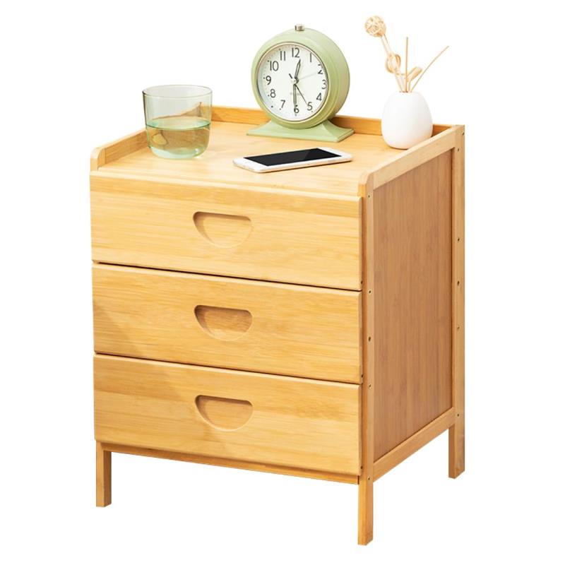 ベッドサイドテーブル サイドテーブル 収納付き ソファーテーブル 寝室/リビング/寮向け 36×31x45cm (ナチュラル, 3段引き出し付き) 5,224円
