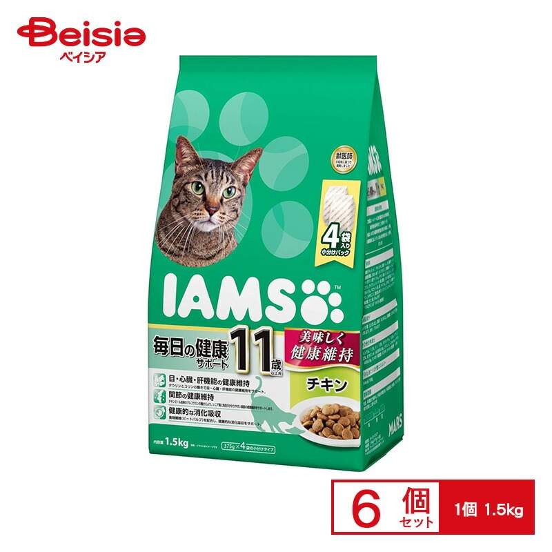 キャットフード マースジャパンリミテッド アイムス11歳以上用毎日の健康サポートチキン1.5Kg×6個