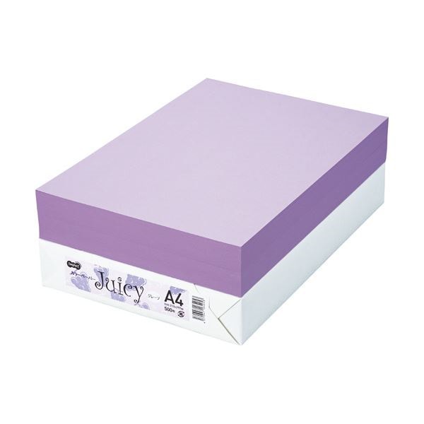 TANOSEE カラーペーパー Juicy グレープ A4 500枚 [x10セット]