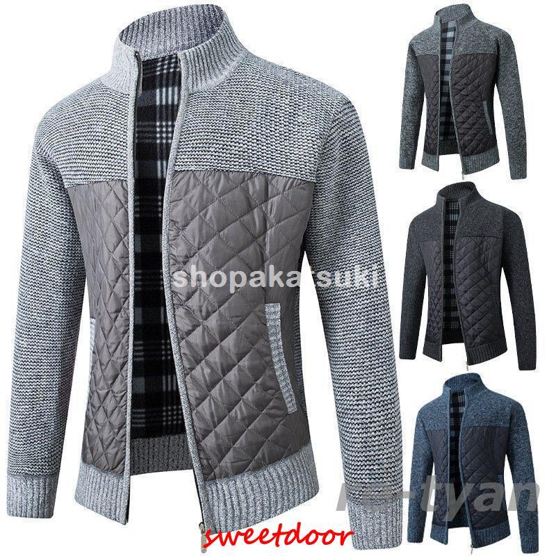 メンズ カーディガン 春 コート セーター ニット トップス ハイネック メンズ パーカー ファッション おしゃれ カジュアル