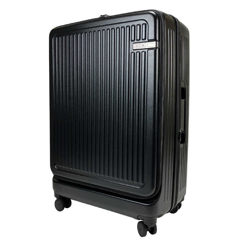ACE　DESIGNED BY ACE IN JAPAN スーツケース フロントオープンラゲージ 拡張機能付き 宿泊目安：1週間以上 [TSAロック搭載 / 87L] ブラック　ACE-548301
