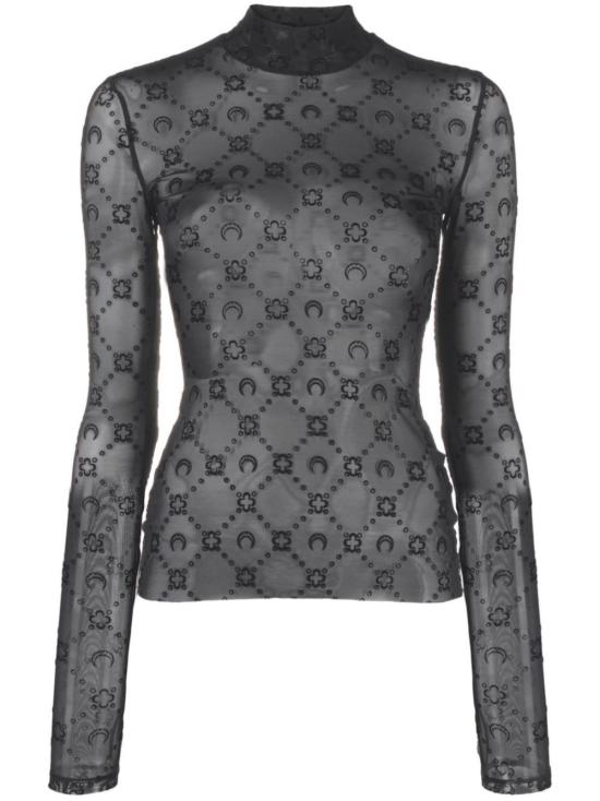 MARINE SERRE Women Tunic Tops WTO388A CJER0005BK99 Black