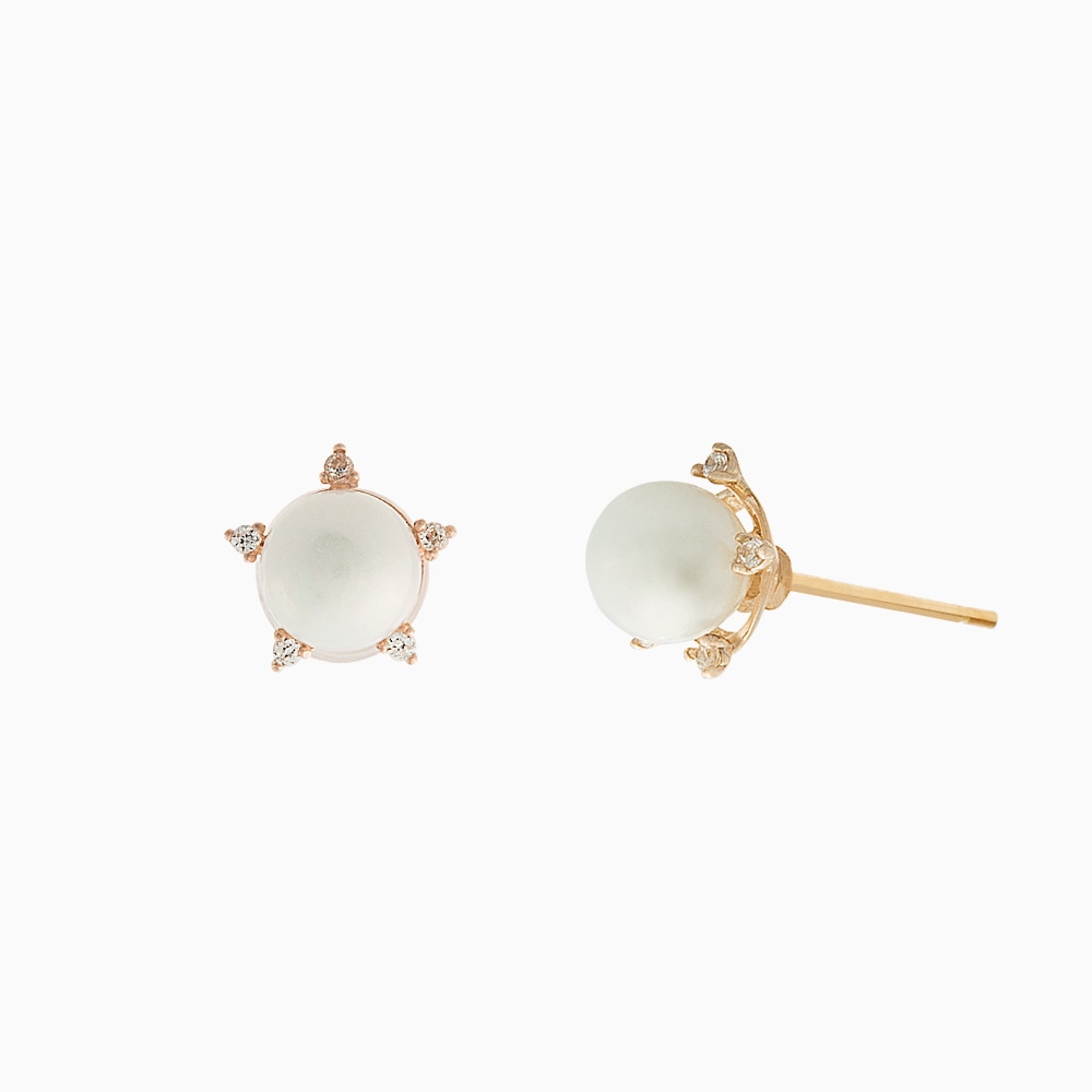 14K 18K シンプル 真珠 星ピアス 7,854円