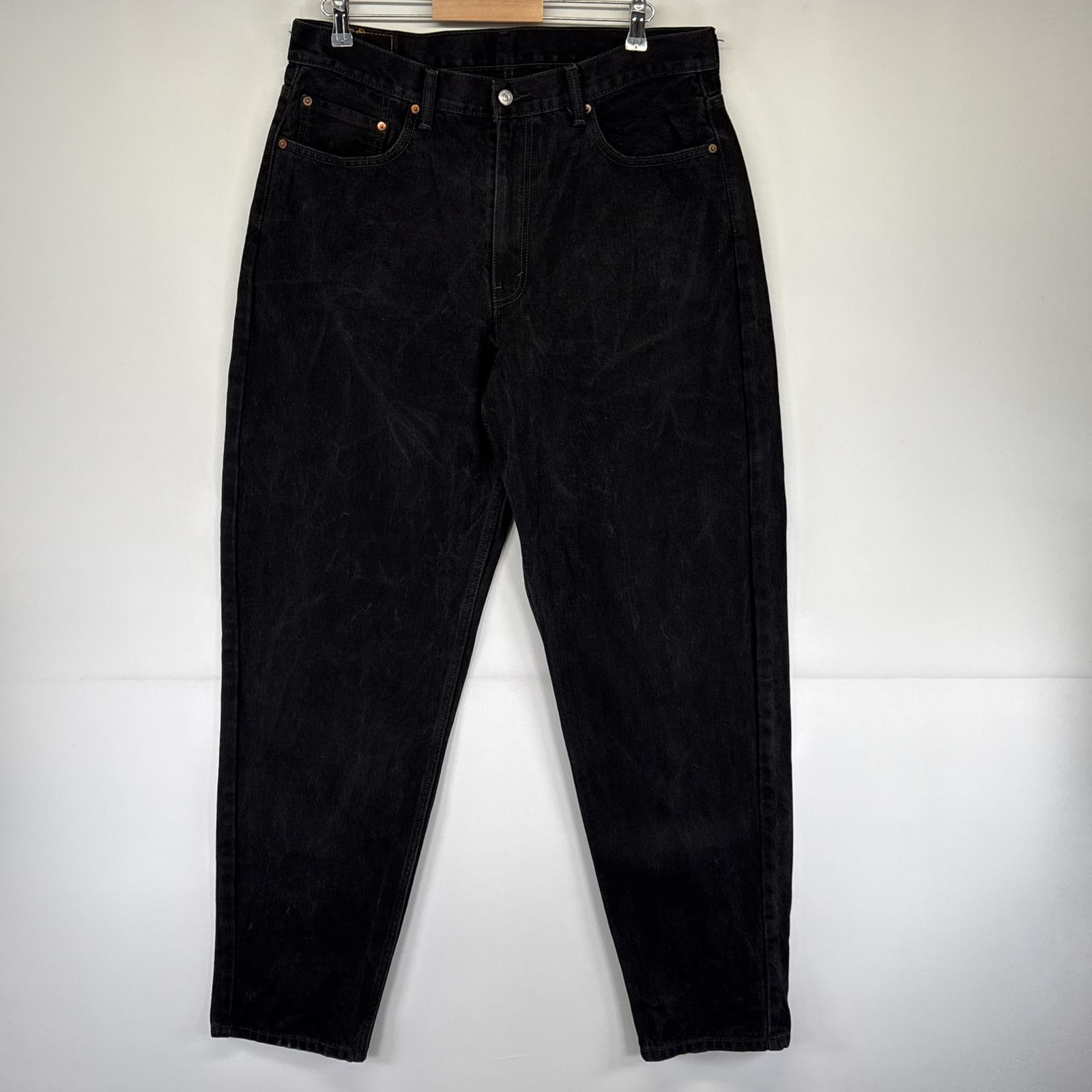 古着 デニムパンツ 560 テーパード ジーパン ジーンズ 色落ち 長ズボン 5ポケット w36 L36 ブラック メンズ