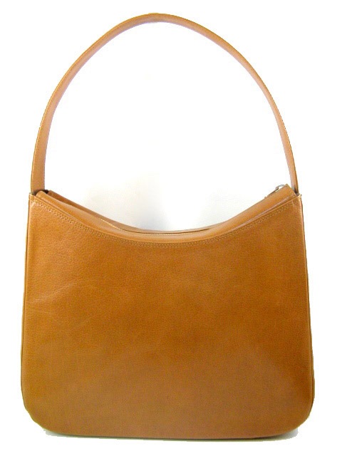 手提げ/ショルダー ハンドバッグ バッファロー革　キャメル