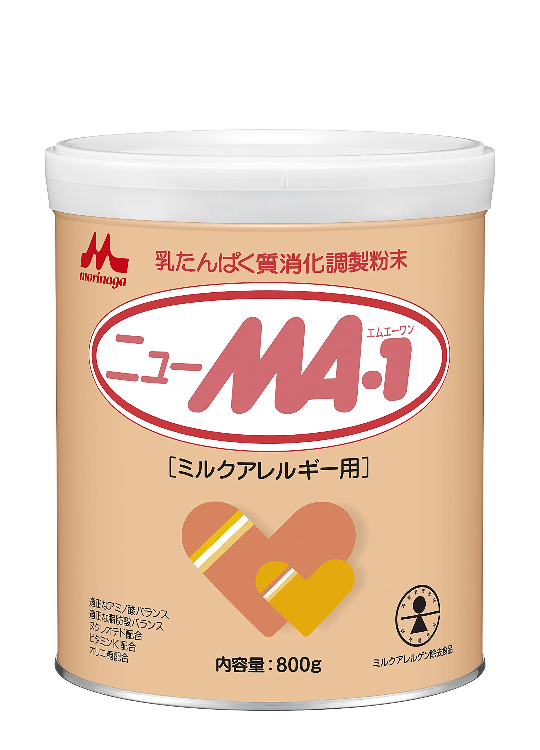 森永 ニューMA-1 大缶 800g ミルクアレルギー用 粉ミルク 4,660円