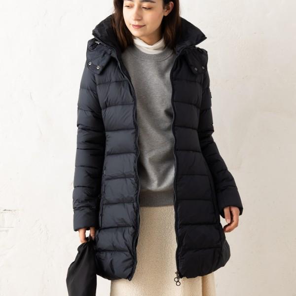 ダウンジャケット コート ポリテアマ ネイビー レディース LTAT24A4694-D 40