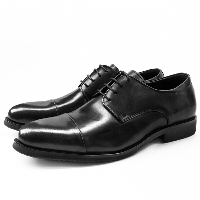 【サイズ交換無料】メンズ ストレートチップ オフィスシューズ ビジネスシューズ フォーマル カジュアル ギフト 天然牛革 ゴム底 木製底 通気性 男性 ショット 通勤 就活 履きやすい 革靴 紳士靴 9,475円