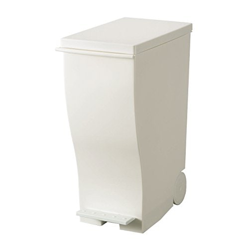 ゴミ箱 キャスター付 Kcud クード スリムペダル (33L, ホワイト)
