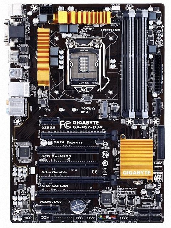 GIGABYTE GA-H97-D3H LGA 1150 Intel H97 HDMI SATA 6Gb/s USB 3.0 ATX Intel Motherboard 7,931円