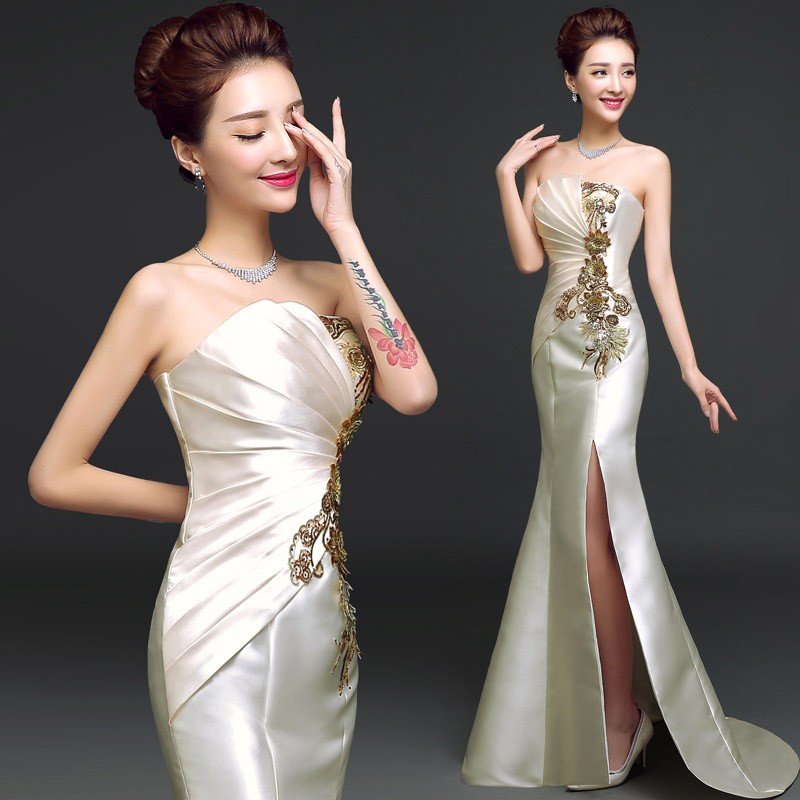 マーメイドドレス ロング 安い カラードレス 結婚式 ウエディングドレス 披露宴 花嫁 フォーマルドレス 演奏会 ブライダル 二次会 イブニングドレス 発表会