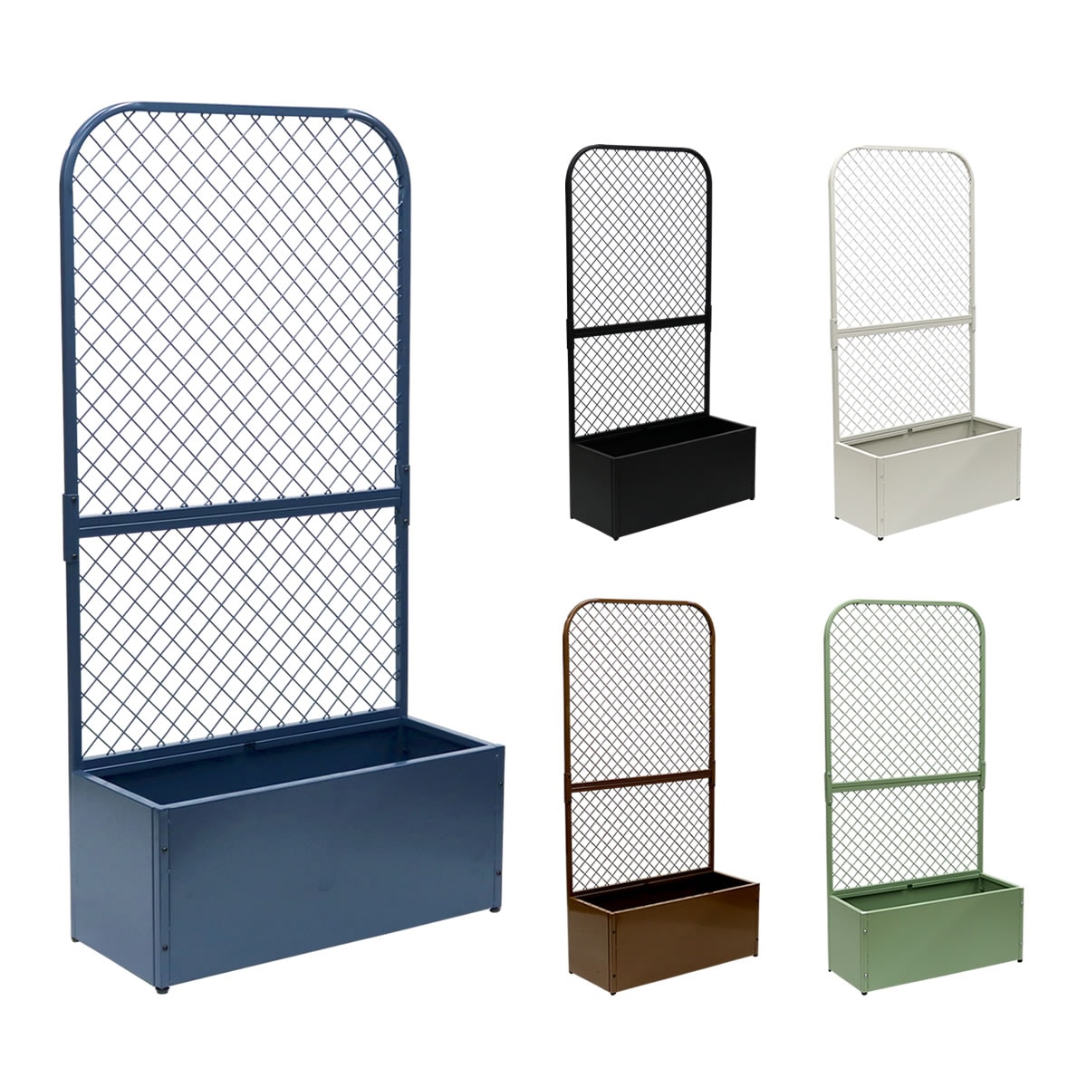 プランターBOXつき フェンス 幅60.5cm 高さ120cm インドアガーデン 観葉植物 エントランス 玄関先 ハンギングプランター