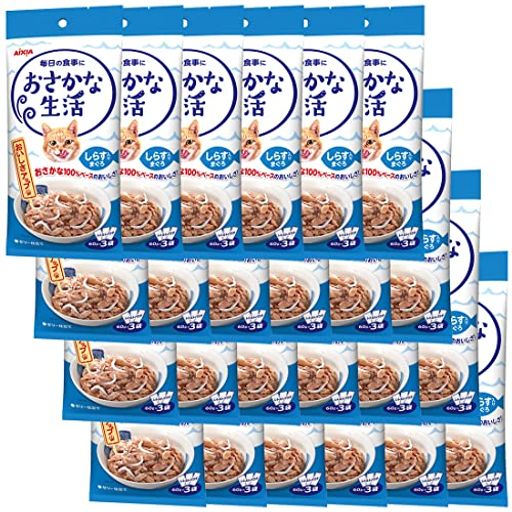 しらす入りまぐろ 成猫用 180G(60G×3袋)×24個セットおさかな100%ベース