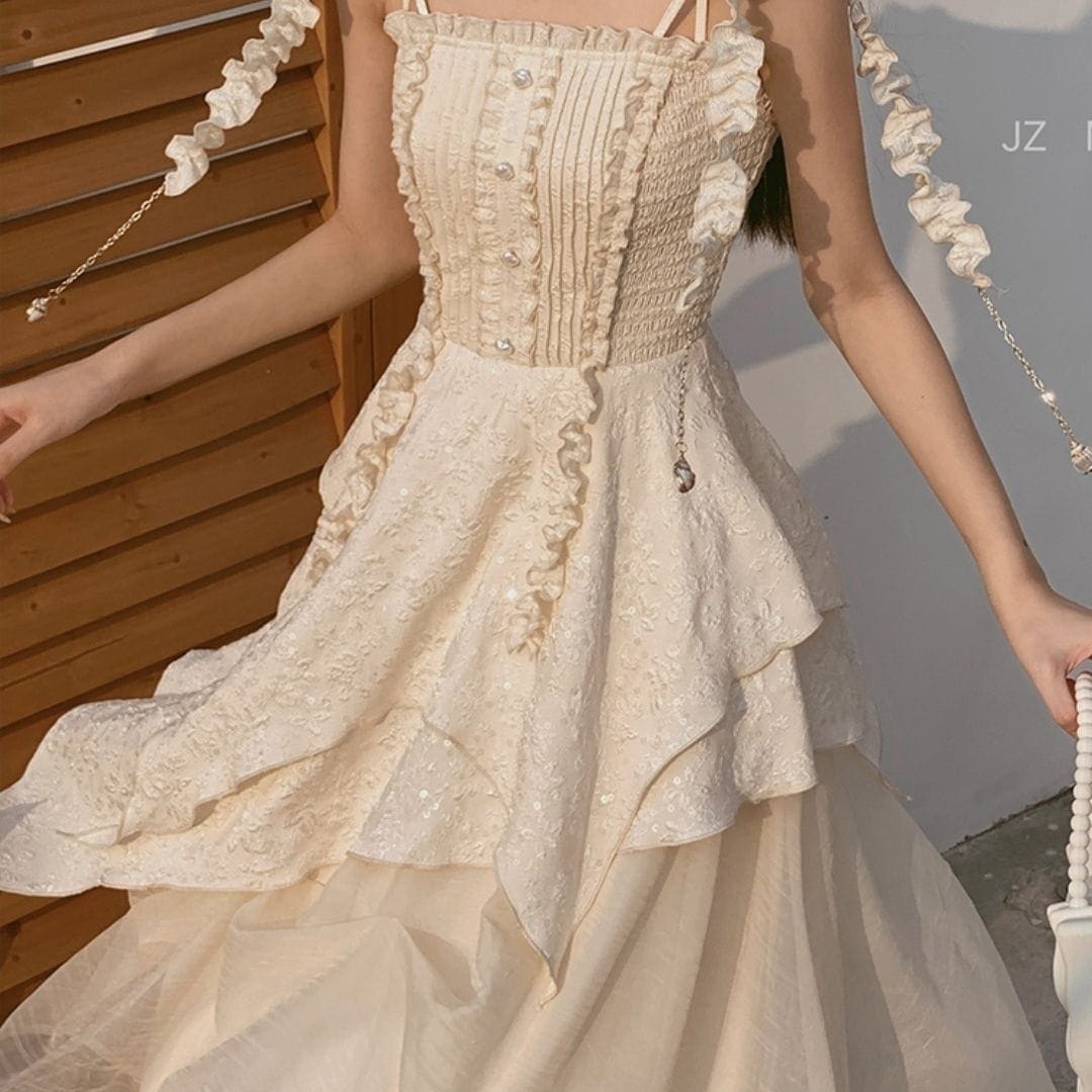 ロリータ コスプレ キャミソール ワンピース 着痩せ 2024 新作 可愛い ロングスカートサンタコスプレ30%制限