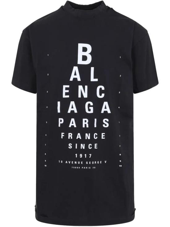 BALENCIAGA Women Tops 811688 TRVU6 9034 WASHED BLACK WHITE