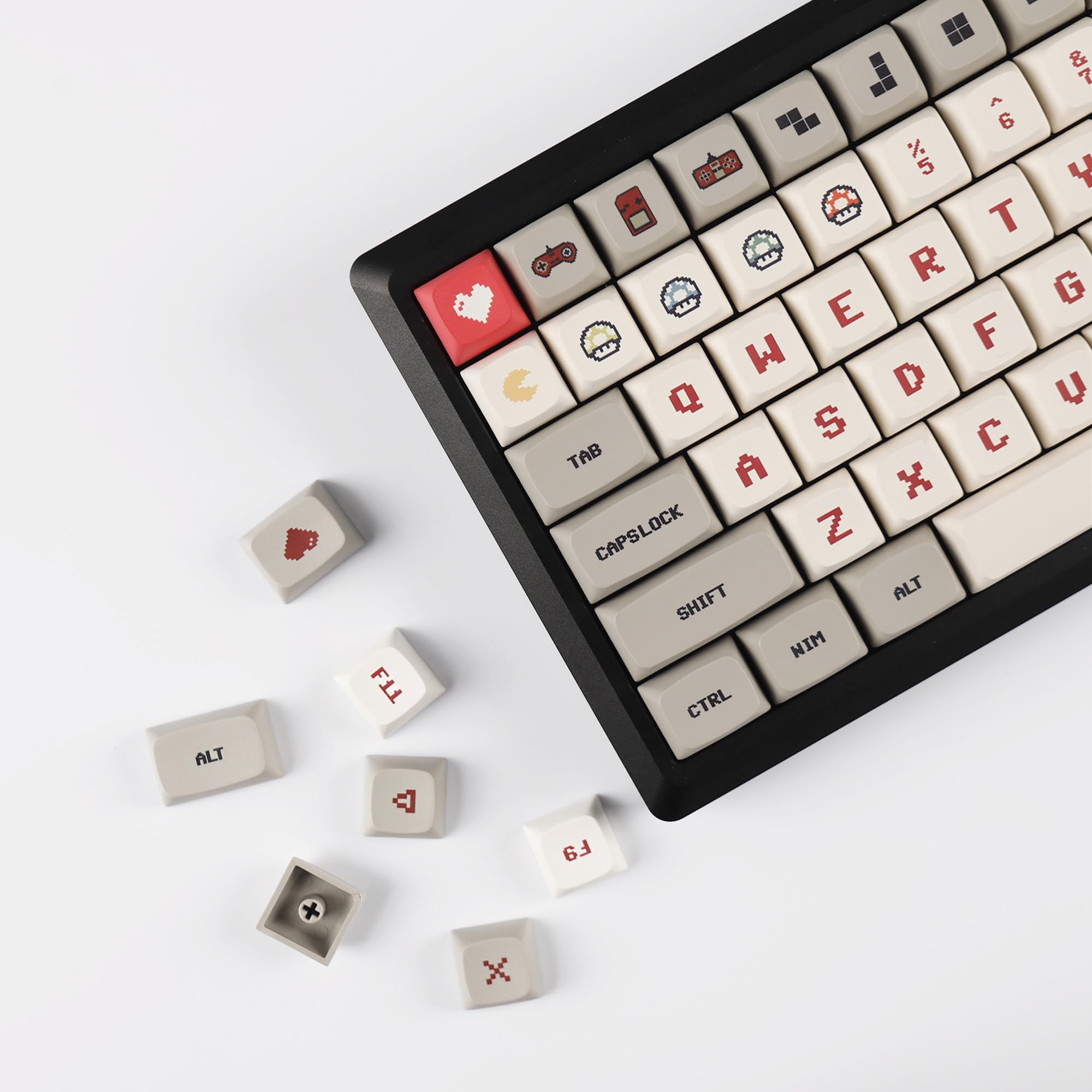YMDK 146 キー ゲームボーイ ダイ サブ ZDA PBT キーキャップ MXキーボード104 87 61 メロディ 96 KBD75 ID80 GK64 68(キーキャップのみ)(ゲームボーイ