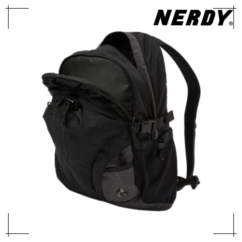 NERDY 公式正規品 ドローストリング バックパック (Black) 韓国ファッション