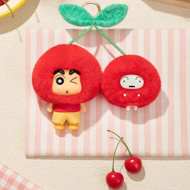 【公式正规品】クレヨンしんちゃん フルーツハウスシリーズ シークレット ぬいぐるみチャーム ブラインドボックス かわいい デスクトップオブジェ バースデーギフト