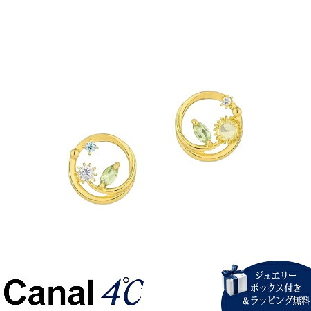 4cc520841 カナルヨンドシー Canal 4℃ カナル4℃ ピアス シルバー MIMOSA Collection ミモザ フラワー クォーツ/ペリドット レディース ブランド 正規品 新品 ギ