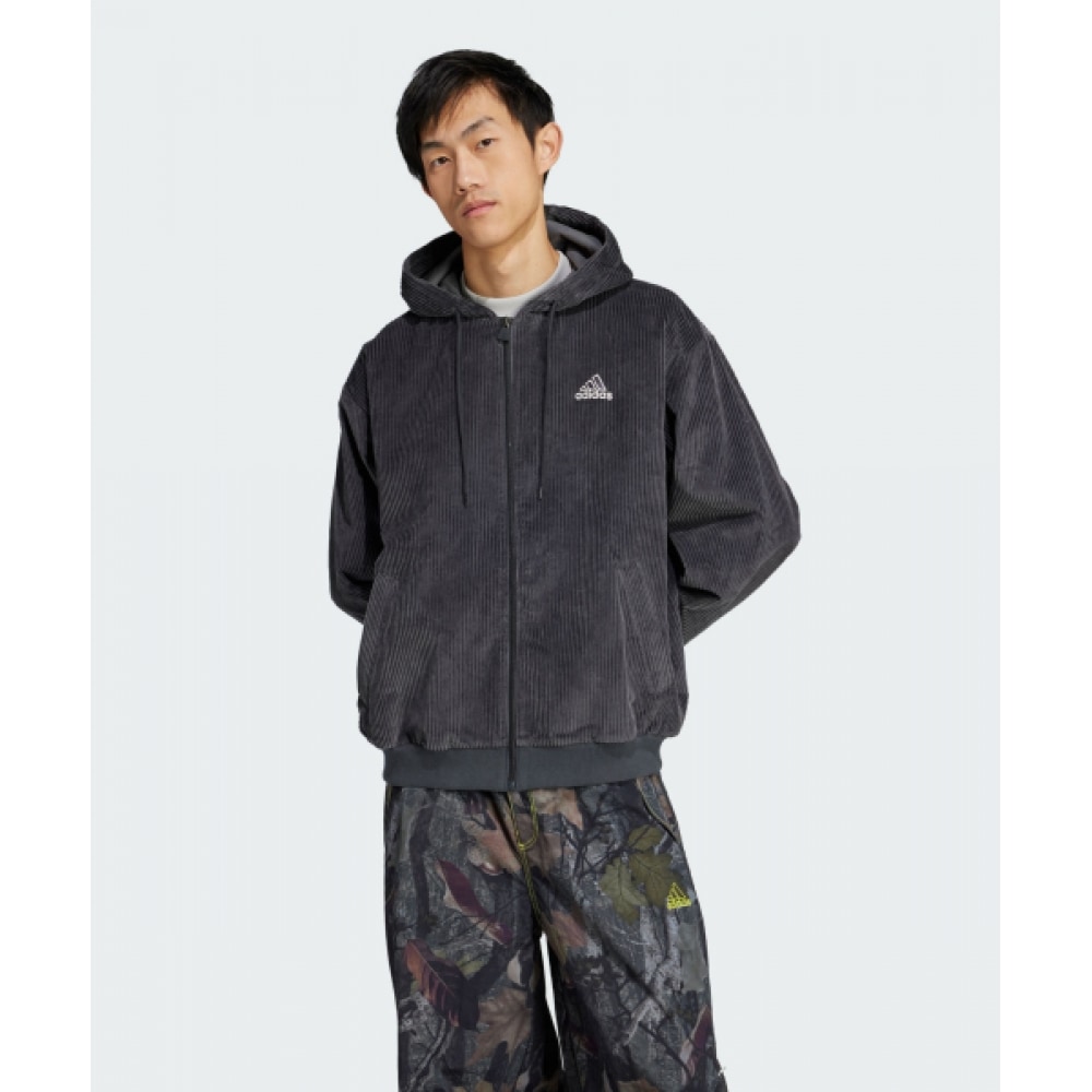 ADIDAS コーデュロイフーディ - カーボン / JD5393