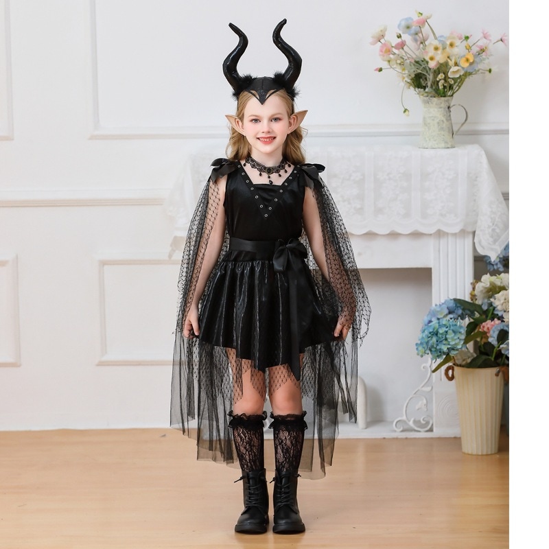 ハロウィンの子供用コスチューム魔女コスチューム舞台パフォーマンスコスチュームドレスアップ子供服小悪魔吸血鬼魔女ドレス 4,228円