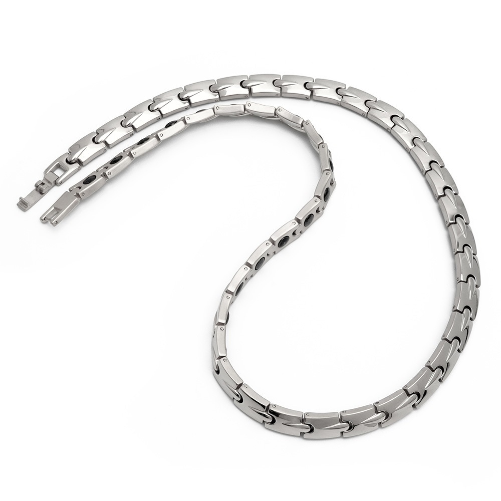 ステンレス 磁気ネックレス [n486-silver]