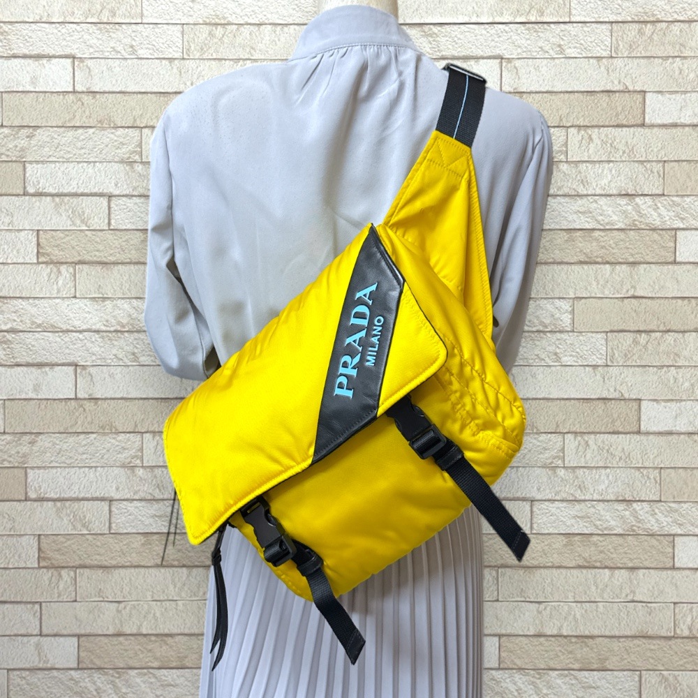 プラダ ボディバッグ ナイロン イエロー PRADA