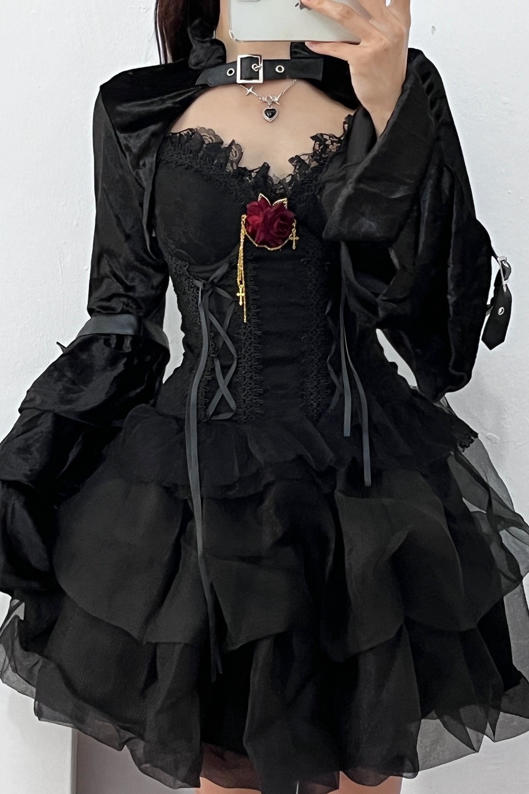 ダーク ゴシック セクシー キャミソール ウエスト パッド入り プリンセス チュチュ スカート 誕生日 スカート ハロウィン コスム