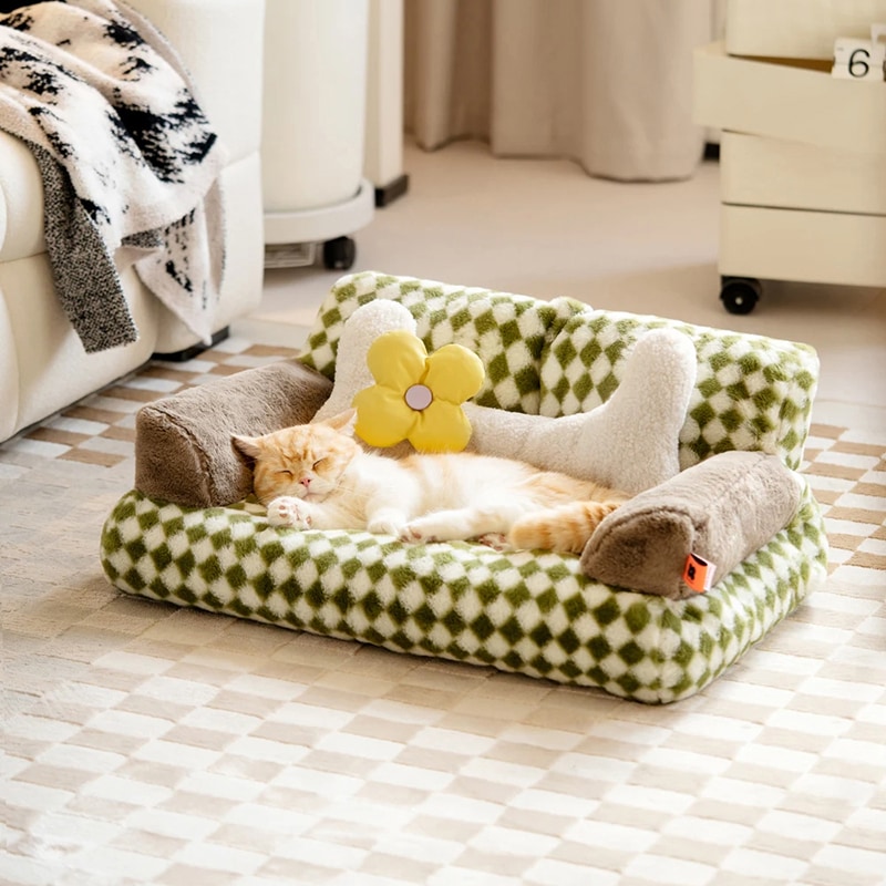 オールシーズンの猫のソファとペットの家猫と犬のための多用途のペットベッドに最適