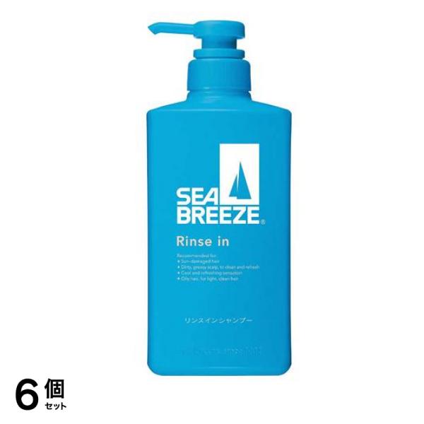 リンスインシャンプー ポンプ付本体ボトル 490mL 6個セット