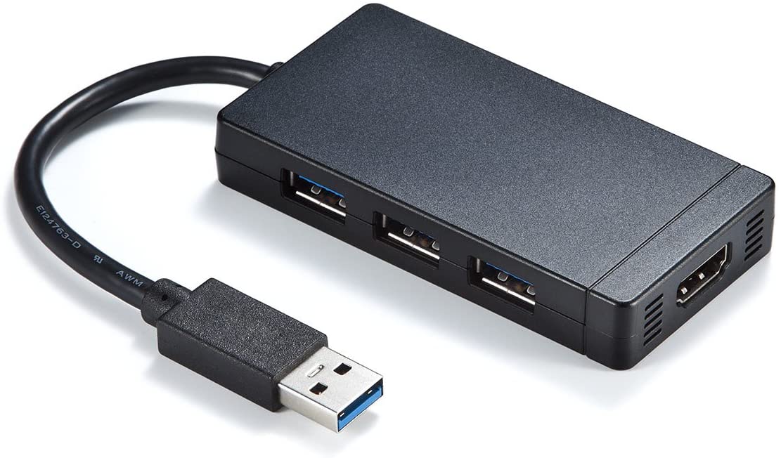 【本日限定価格】 サンワダイレクト 400-HUB027 1080p対応 在宅勤務 ディスプレイ増設