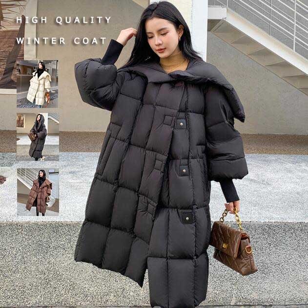 高級 軽量 あったか 新作 軽い レディース コート 厚手 ３色 ミドル丈 お洒落 韓国風 30代 40代 50代 無地 フード付き エレガント 通勤 アウター 旅行 ダウンコート
