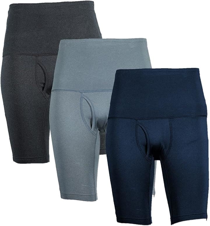 腹巻きパンツ ボクサーパンツ 腹巻パンツ メンズ ファッション 下着 インナー ウェア セット 大人 男の子 (3枚組3色ロングタイプ, 3L)