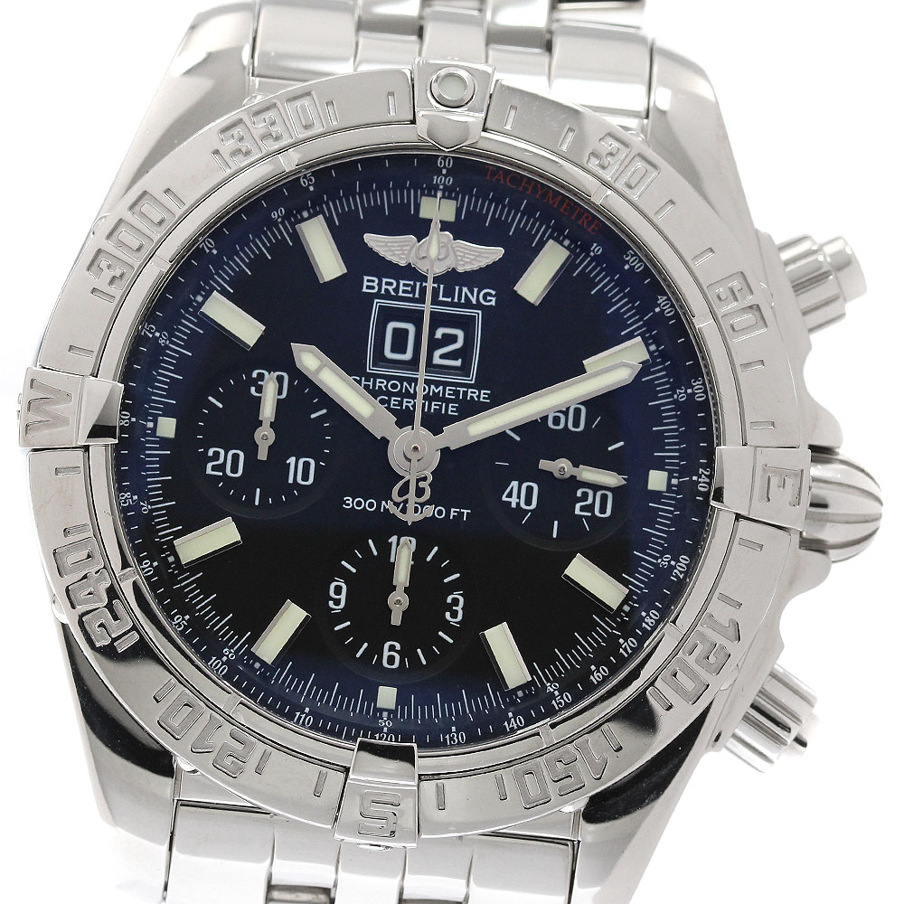 ブライトリング BREITLING A44359 ブラックバード クロノグラフ ビッグデイト 自動巻き メンズ _952561【中古】