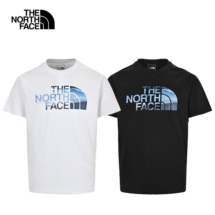THE NORTH FACE ノースフェイス 半袖Tシャツ M PWL GSM HALF DOME SS コットン ベーシックショートスリーブ ブラックホワイト NF0A88GM