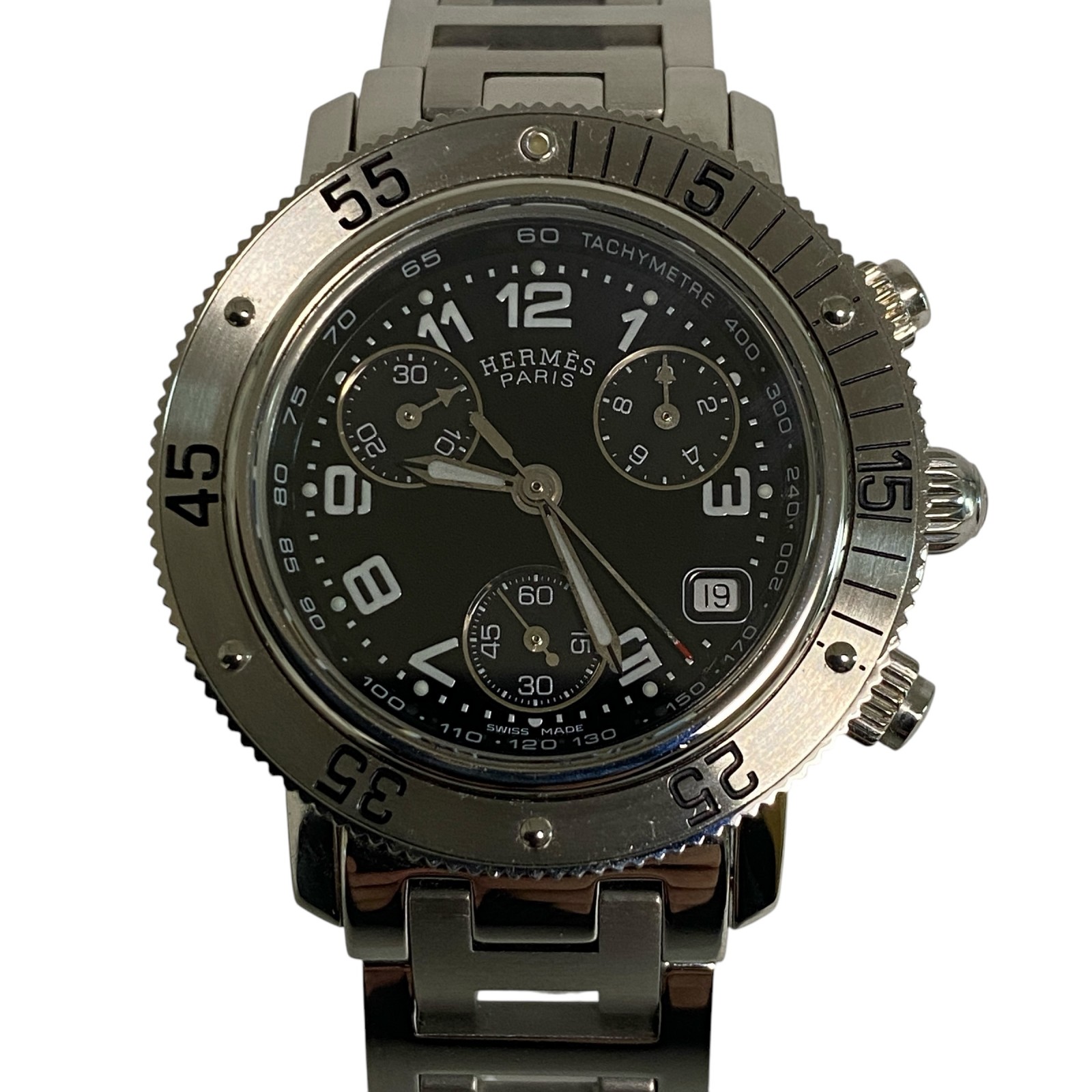 エルメス HERMES レディース クリッパー ダイバー クロノグラフ CL2.310