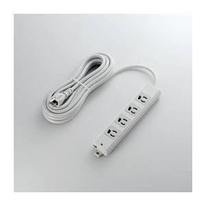 （まとめ）エレコム EU RoHS指令準拠 工事用抜け止めタップ T-WRM3450LG／RS(×2セット)