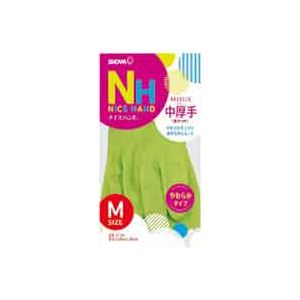 （まとめ）ショーワ ナイスハンドミュー中厚手M グリーン 10双(×2セット)