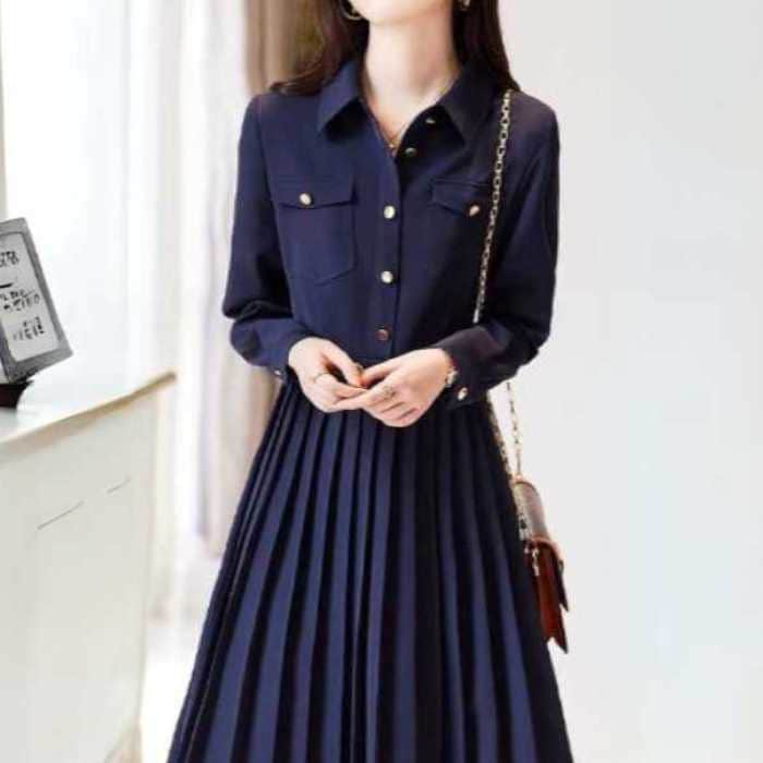 きれいめ レディースファッション ワンピース S M L XL プリーツスカート ワンピース