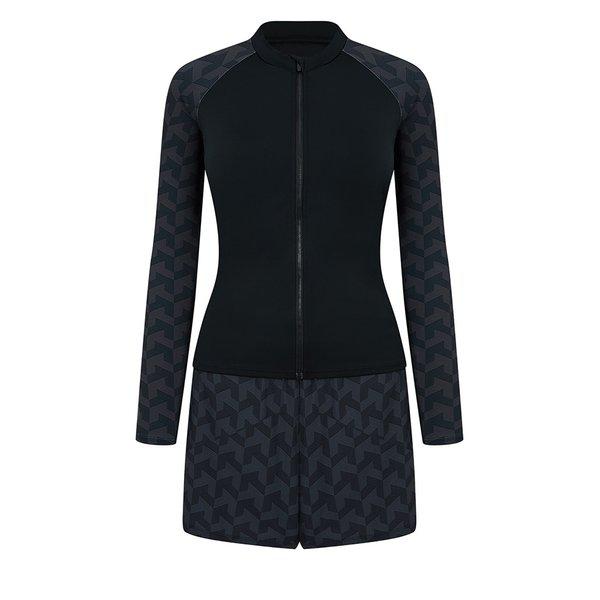 ノーブリーレジャーフルジップラッシュガードセット（A4BL1PS14）BLK