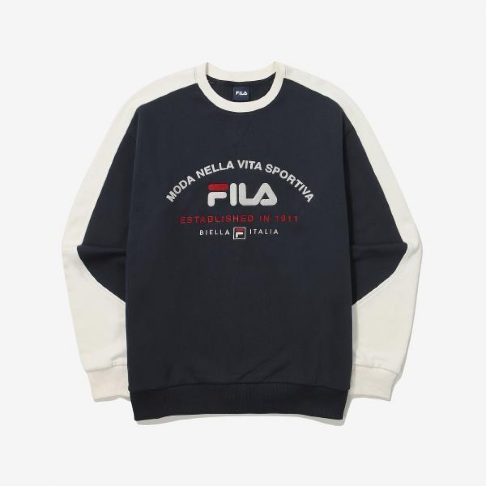 FILA カラーブロックロゴスウェット