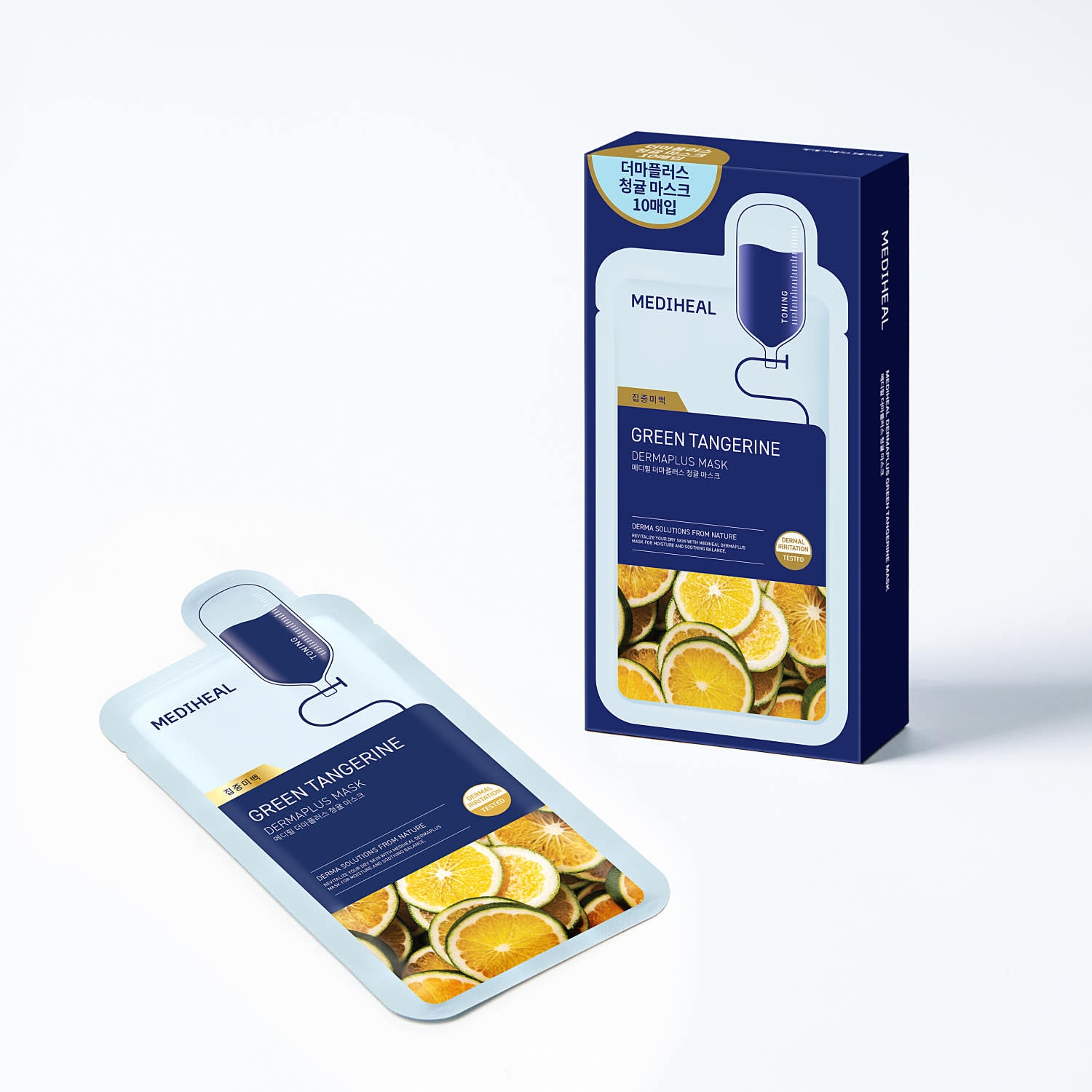 メディヒール ダーマプラス 青みかん マスク(22ml*10ea)+マスクパックをプレゼント