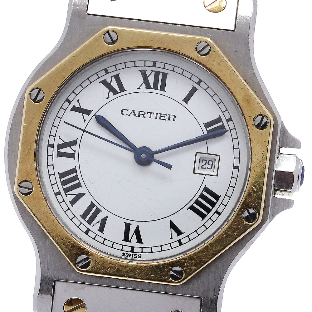 訳あり カルティエ CARTIER 81037288 サントスオクタゴンLM デイト 自動巻き メンズ _866869【中古】 126,850円