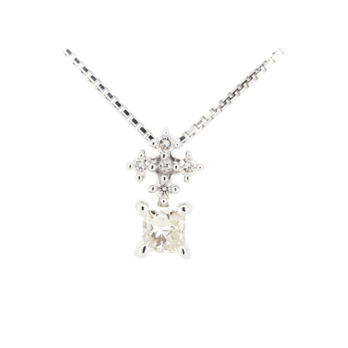 ダイヤモンド ネックレス 0.22ct K18WG(18金 ホワイトゴールド) 質屋出品