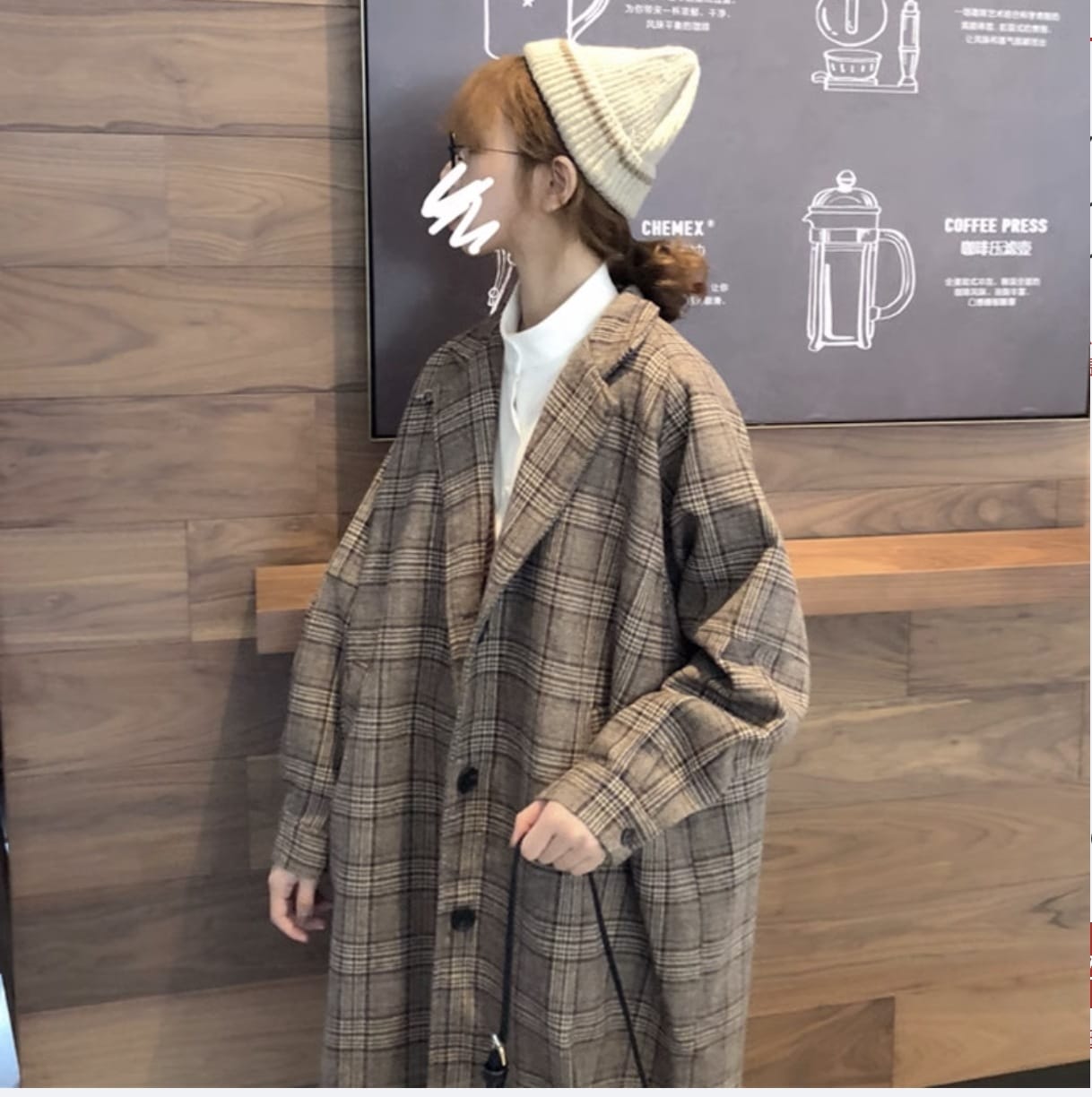 アウター コート ジャケット ロング Vネック おしゃれ お洒落 シンプル ラフ チェック チェック柄 秋 冬 20代 30代 40代 レディース 女性用 カジュアル 大人女子 こなれ感