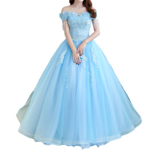 オフショルダー　ウェディング　カラードレス　イブニングドレス　パーティー 　結婚式　演出　二次会