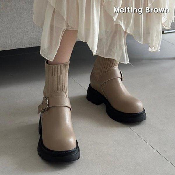 女性ショートブーツ シークレットヒール 秋ブーツ MT20